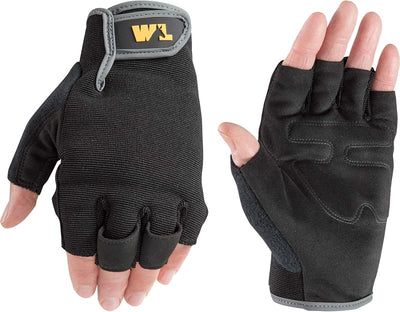 Guantes trabajo palma cuero sintético sin dedos XL