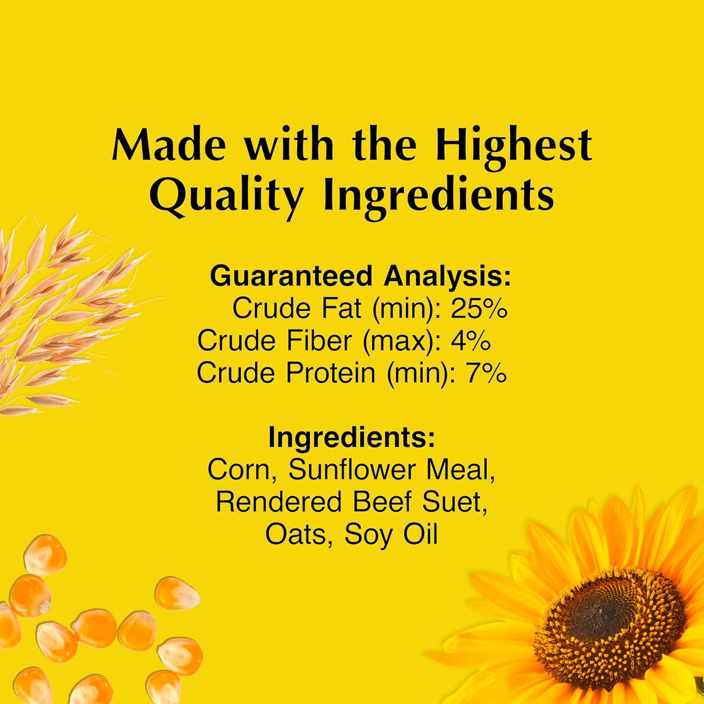 Nuggets sebo girasol alimento aves carpinteros 8lb