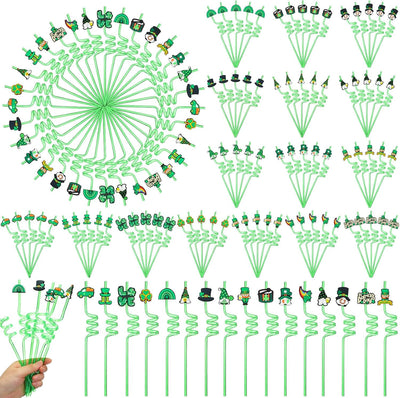 80 Popotes Plástico Reutilizables San Patricio Gnomo Decoración