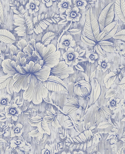 Papel tapiz floral autoadhesivo 16.9x196.8pulg