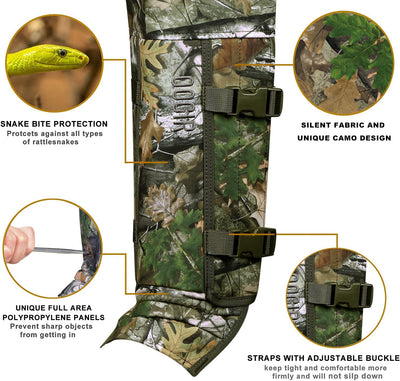 Protectores de serpiente para piernas caza con espinas