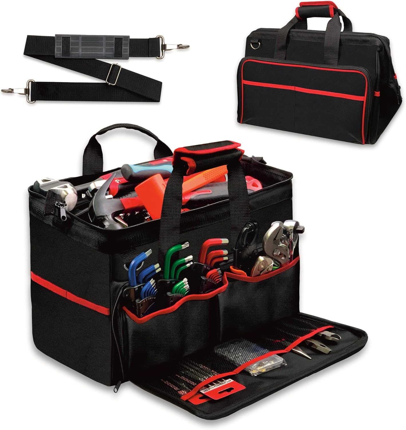 Bolsa herramientas 17.3pulg 30 bolsillos cremallera