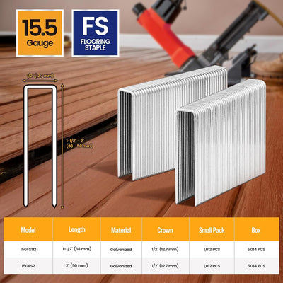 Grapas piso madera dura 2pulg galvanizadas 1012uds