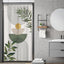 Cortina ducha RV hojas verde salvia estilo bohemio 36x72pulg