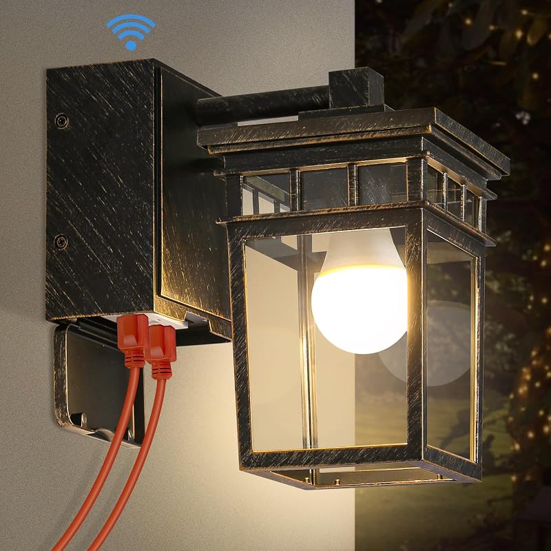 Linterna pared exterior GFCI luces impermeables porche