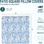 2 Fundas Almohada Impermeables 18x18pulg Azul