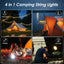 2 Luces Cadena Campamento 32.8ft 8 Modos Recargable