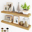 Estantes flotantes 36" set 2 soportes invisibles roble