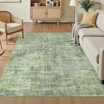 Alfombra área 6x9 lavable neutra moderna antideslizante