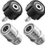 Set 4 adaptadores M22 a 1/4" acero inox