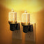 Luz nocturna LED forma vela enchufable pared sensor ajustable