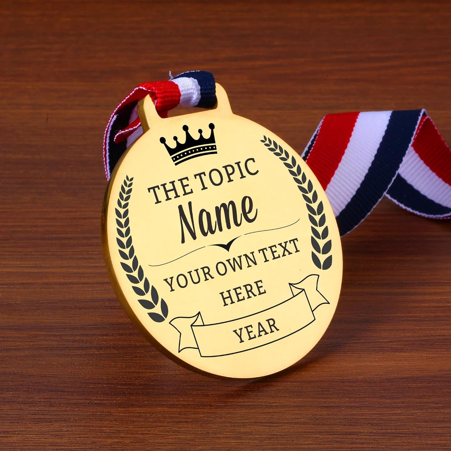 Medallas acero inox grabadas cinta doble cara eventos