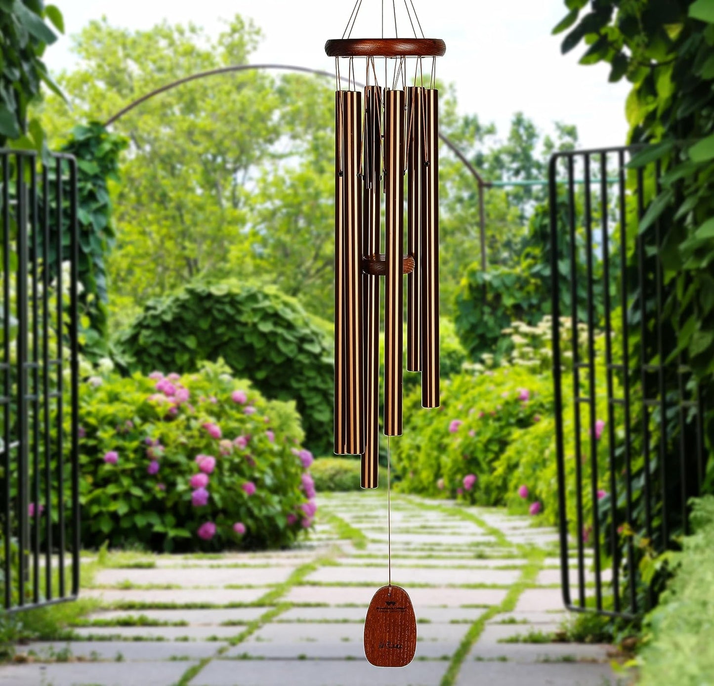 Campanillas viento bronce 32" para jardín y patio