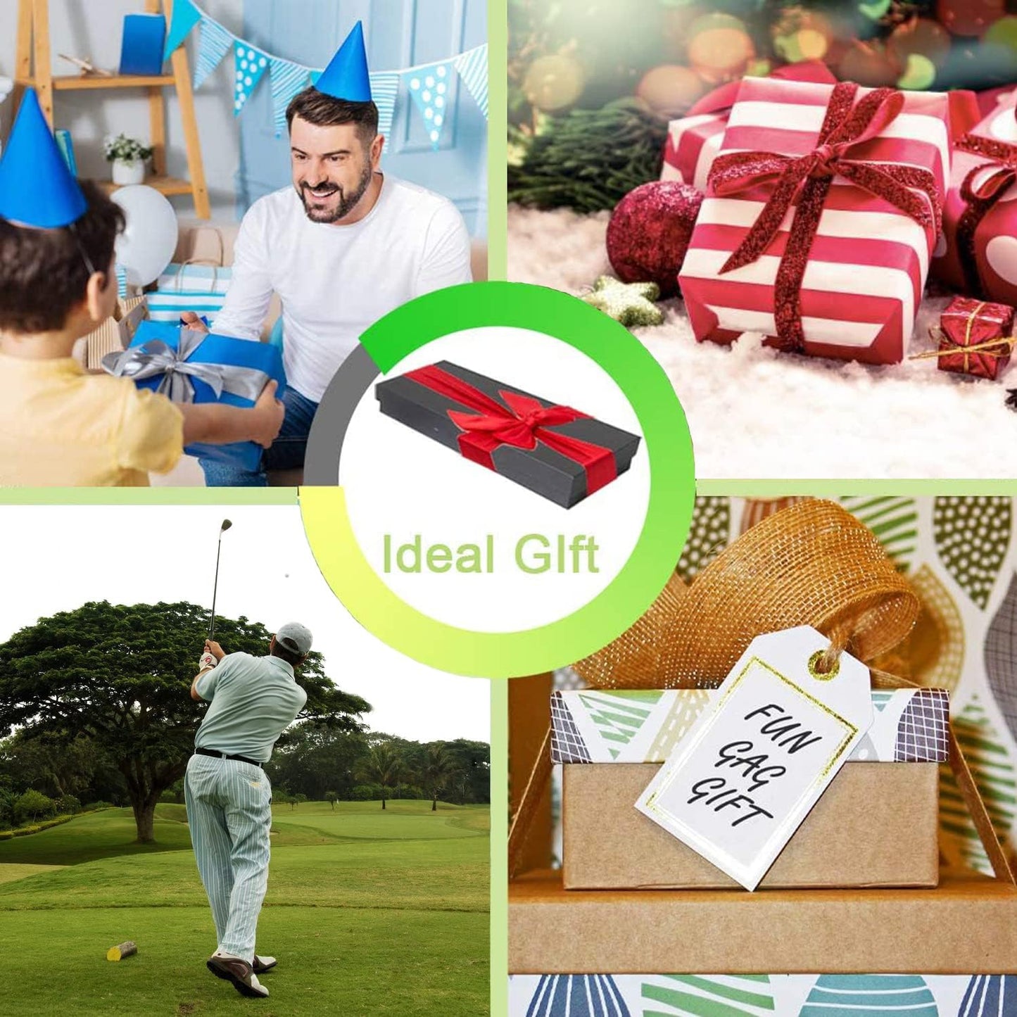 Juego 3 bolígrafos golf elefante blanco regalo hombres