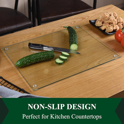 Tabla cortar vidrio templado transparente cocina resistente