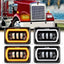 Faros LED 4x6" homologados DOT para Peterbilt 379