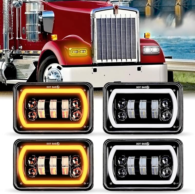 Faros LED 4x6" homologados DOT para Peterbilt 379