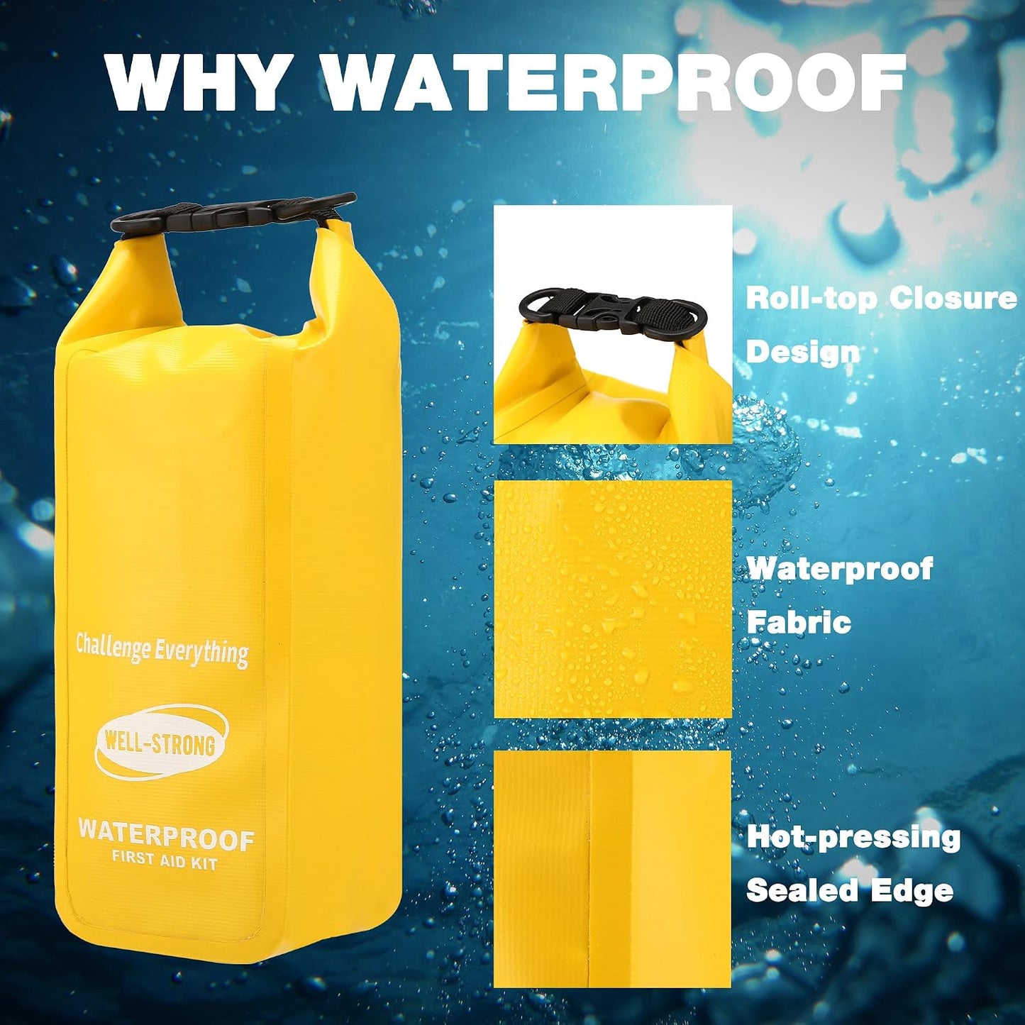 Kit primeros auxilios impermeable para barco pesca camping