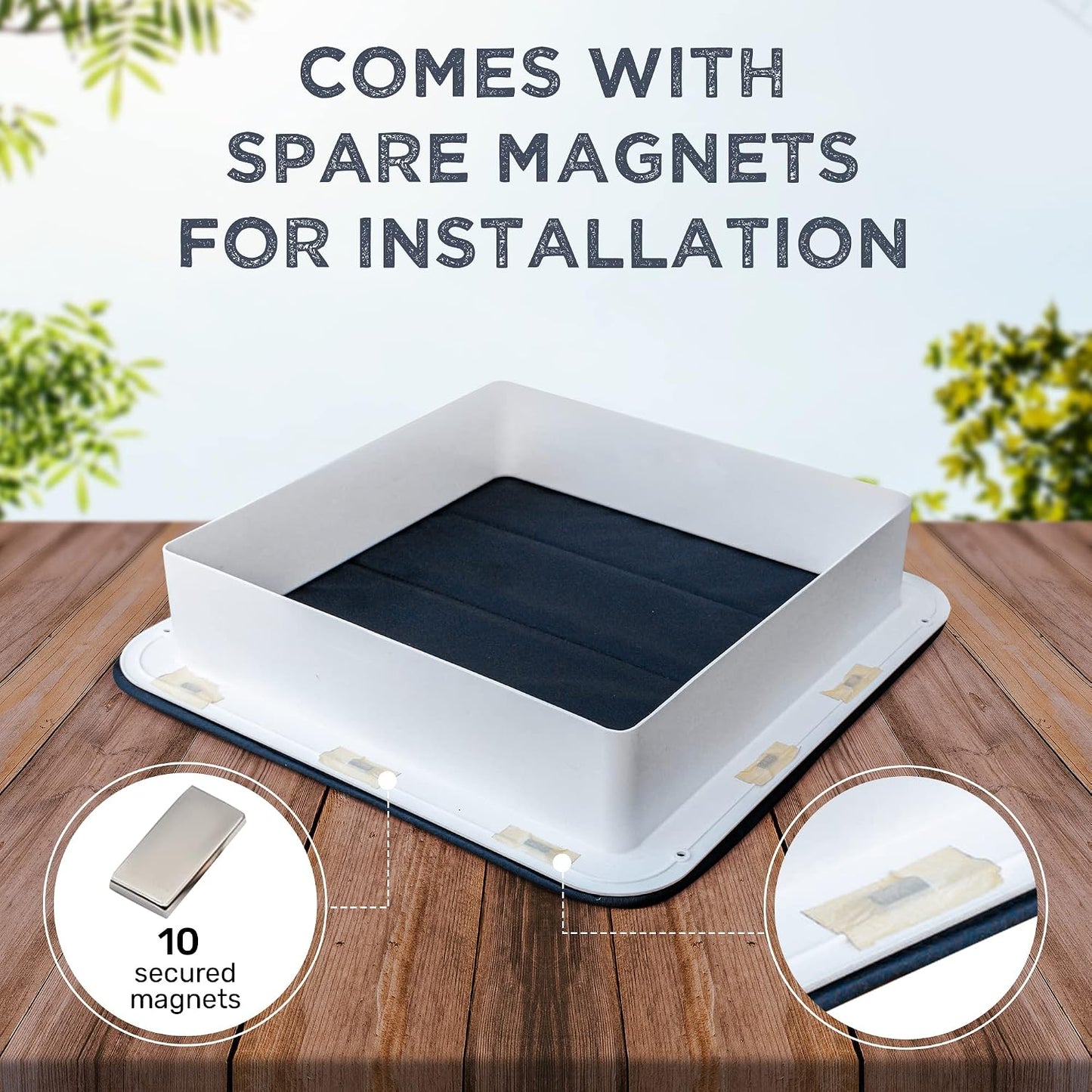 Cubierta magnética opaca para ventilador RV Sprinter