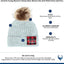 Gorro para Mujer con Cuadros y Pompón de Algodón