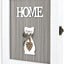 Caja llaves madera rústica con 6 ganchos decorativa pared