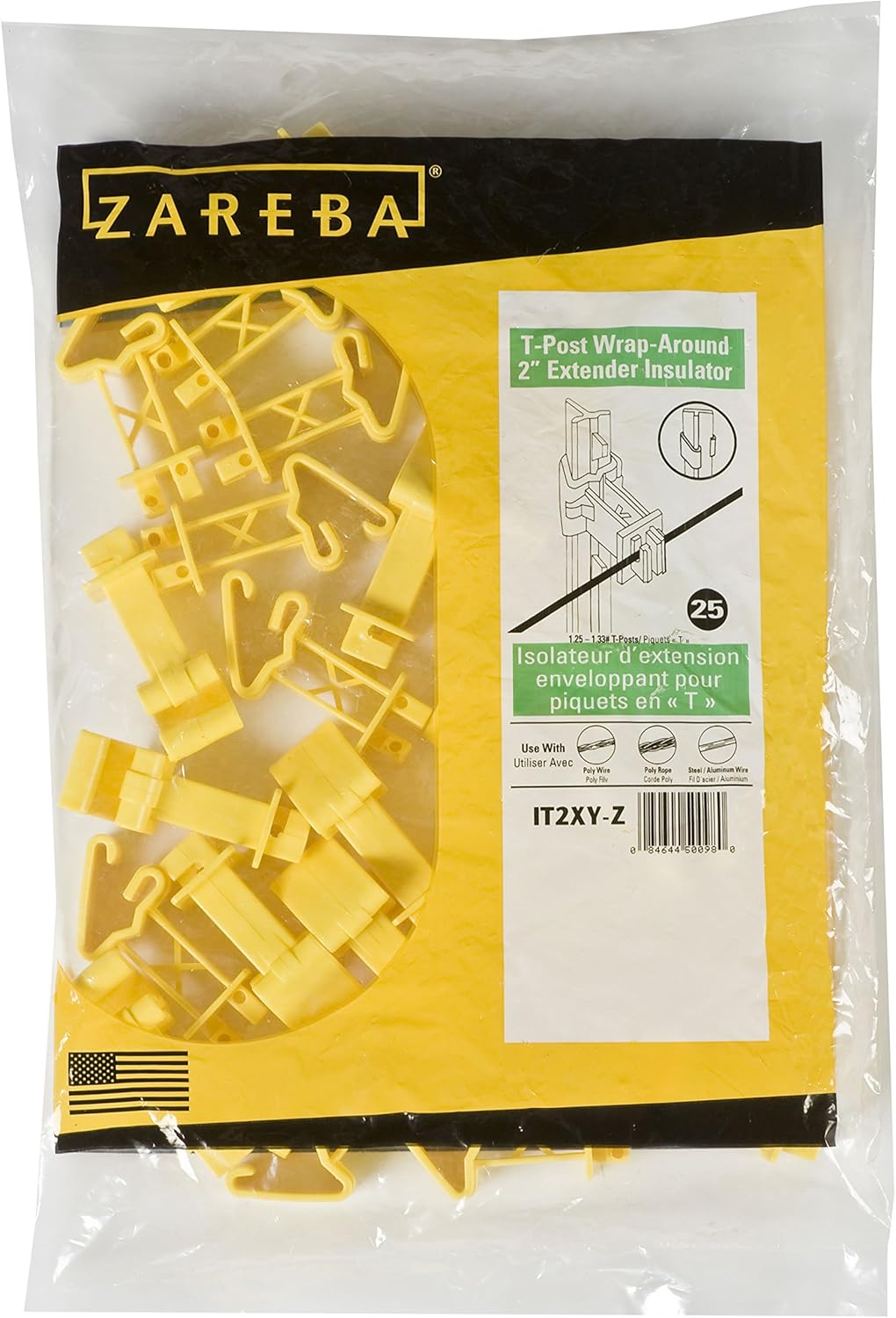Aislador extensor 2" para cercas eléctricas acero aluminio