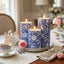 3 Velas LED Chinoiserie Azul y Blanco para Hogar y Fiesta