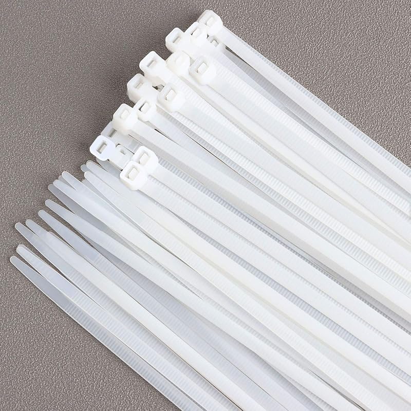 50 Bridas Plástico Cierre Automático Correas Nylon 20pulg Blanco