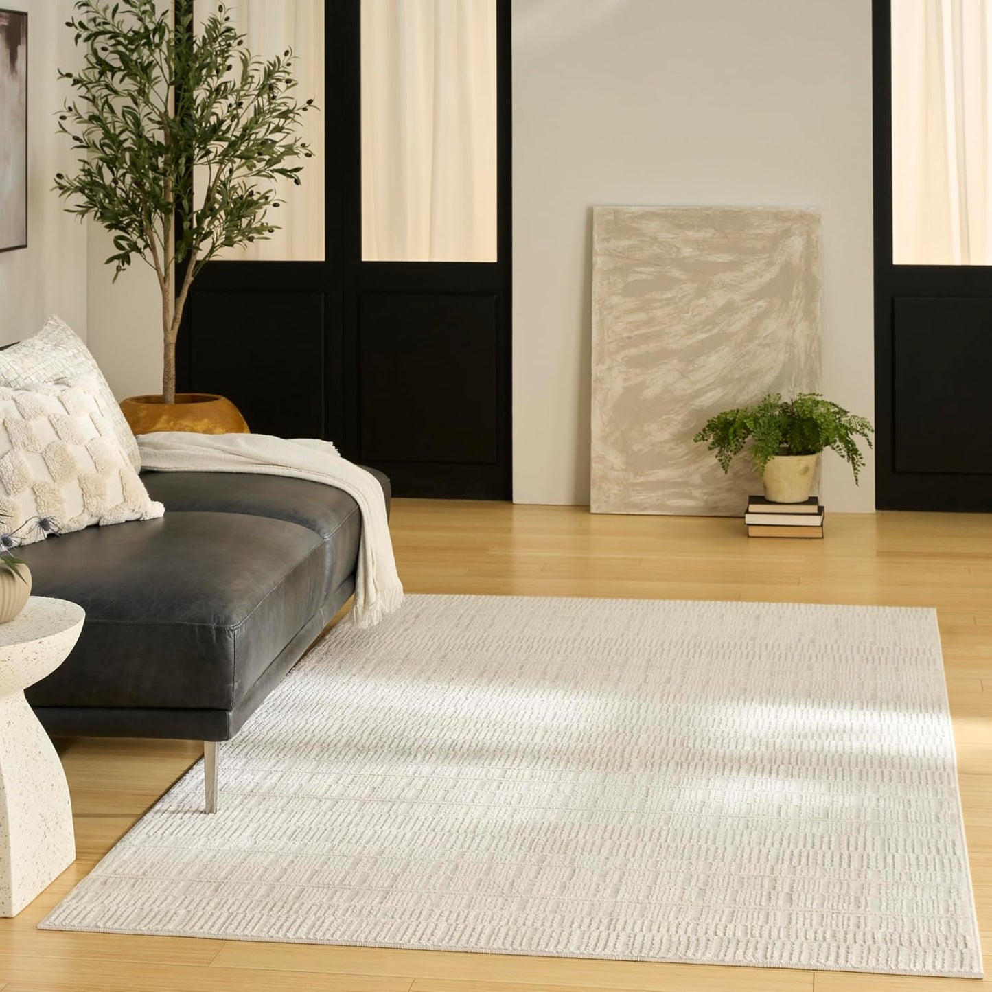 Alfombra dormitorio sala 5x7ft fácil de limpiar
