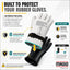 Guantes cuero para linieros 3 pares talla 9/Grande