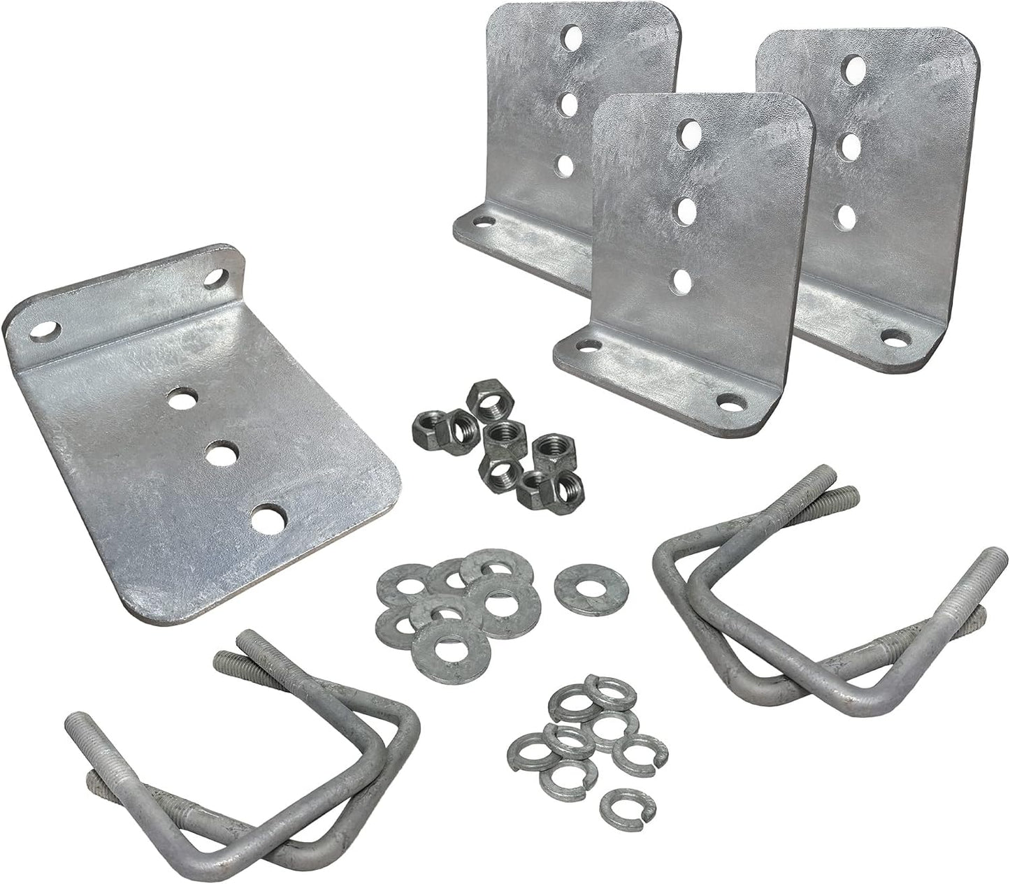 Kit 4 soportes litera galvanizados tipo L 6" trabajo pesado