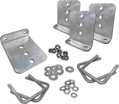 Kit 4 soportes litera galvanizados tipo L 6" trabajo pesado