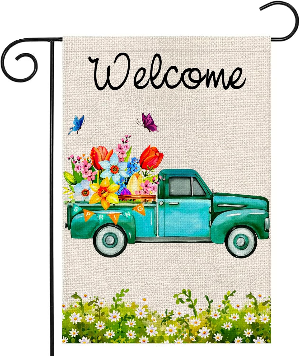 Bandera jardín doble cara decoración primavera verano