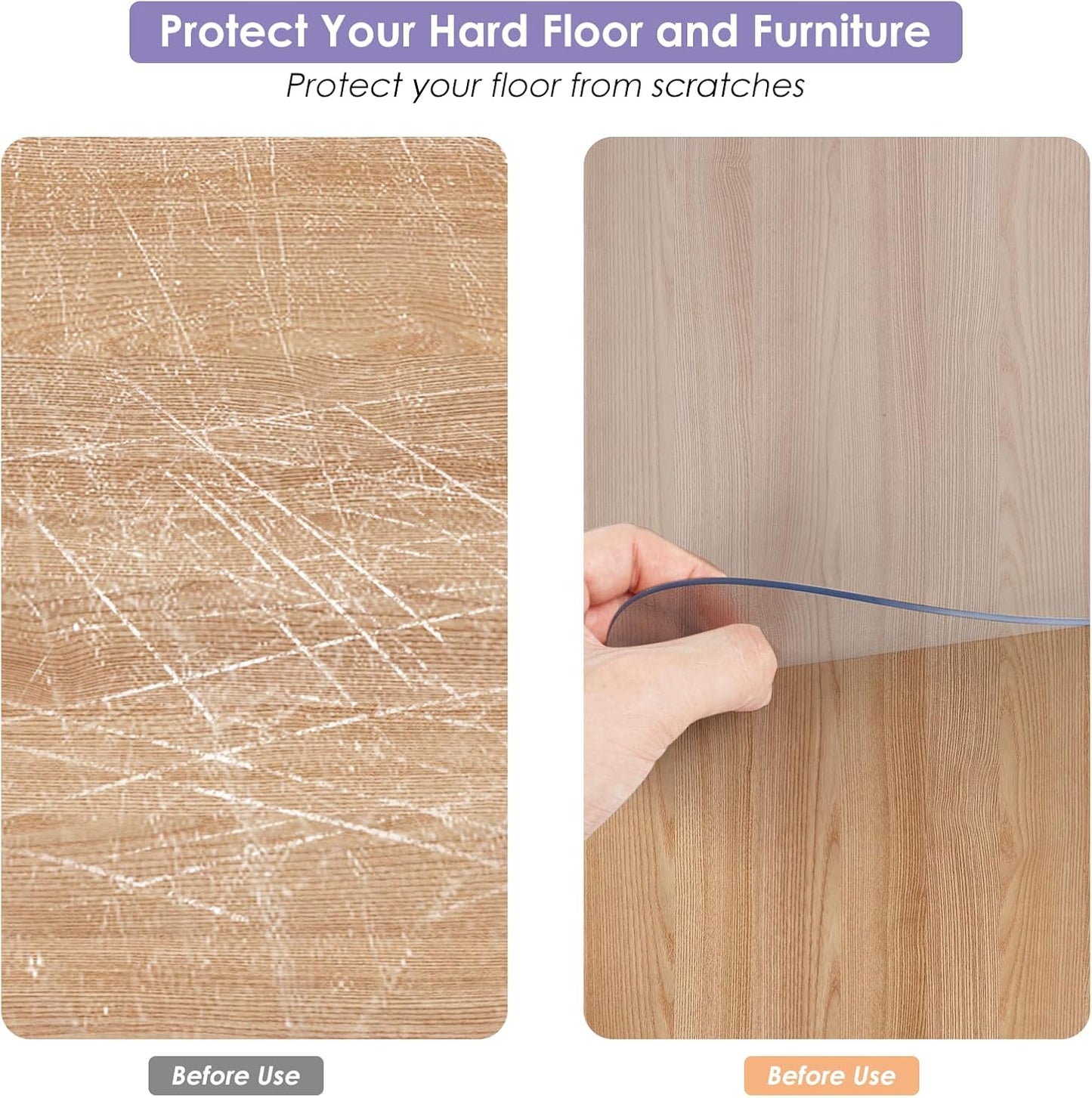 Tapete PVC antiderrap transparente 3x5ft para hogar