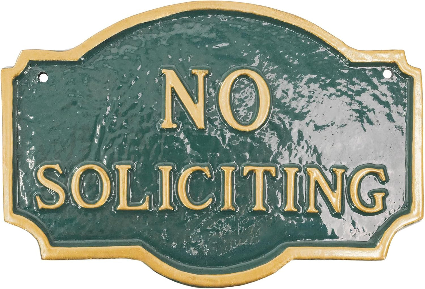 Placa no solicitando metal fundido pared comercial
