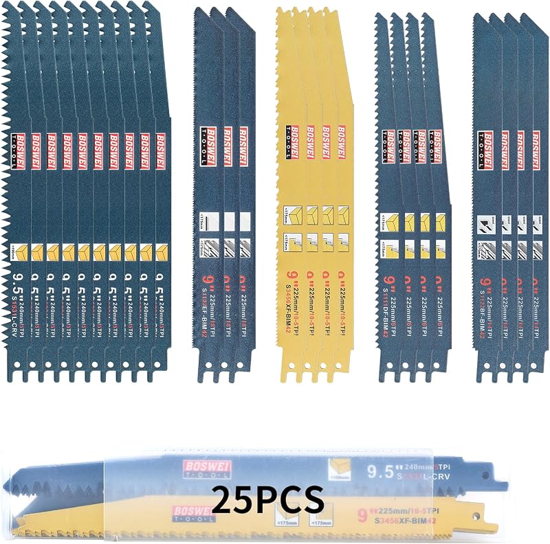 Hoja sierra recíproca 9pulg 25pzas 18-5TPI dientes cobalto