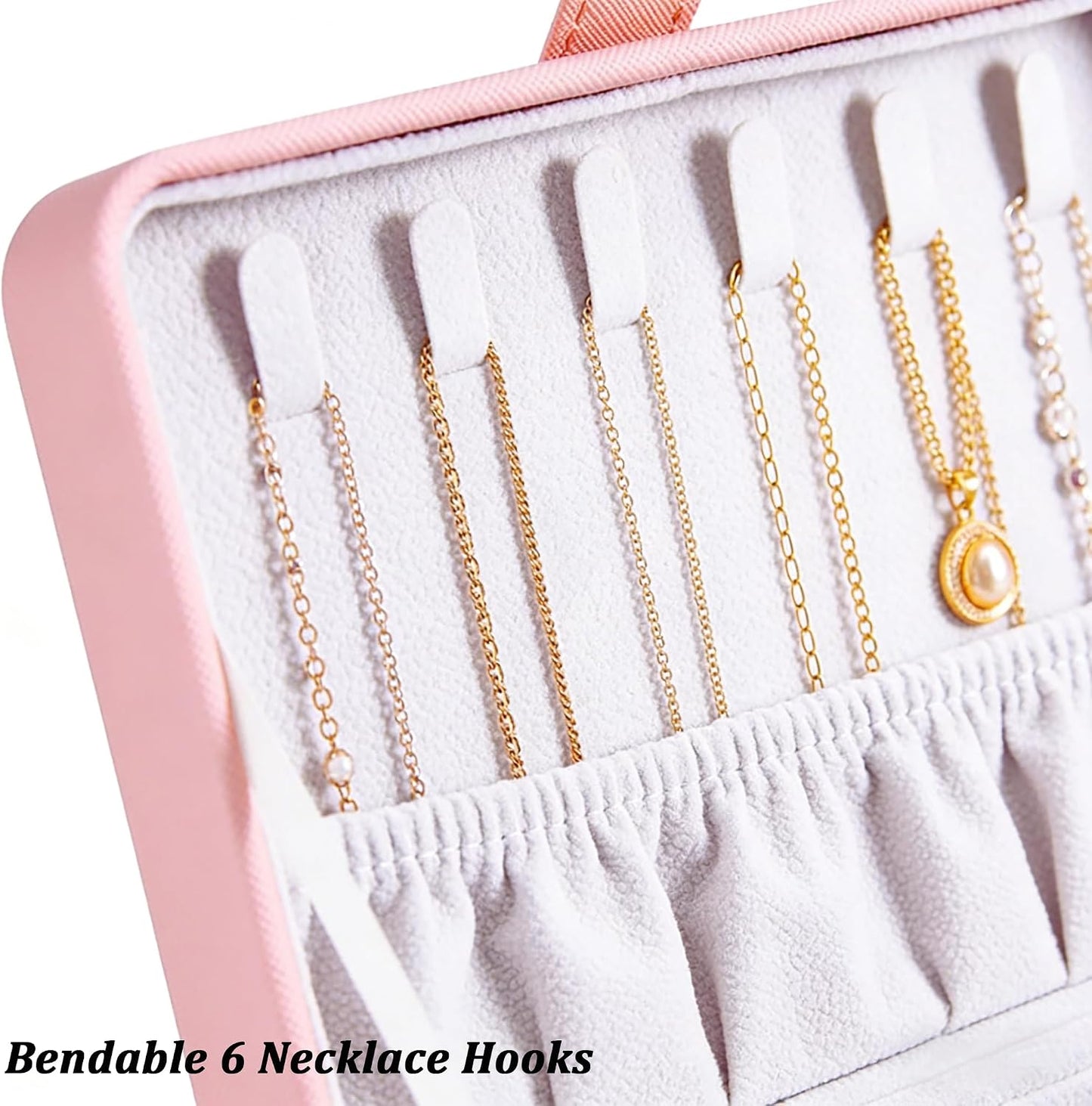 Estuche joyas portátil 68 agujeros para aretes anillos