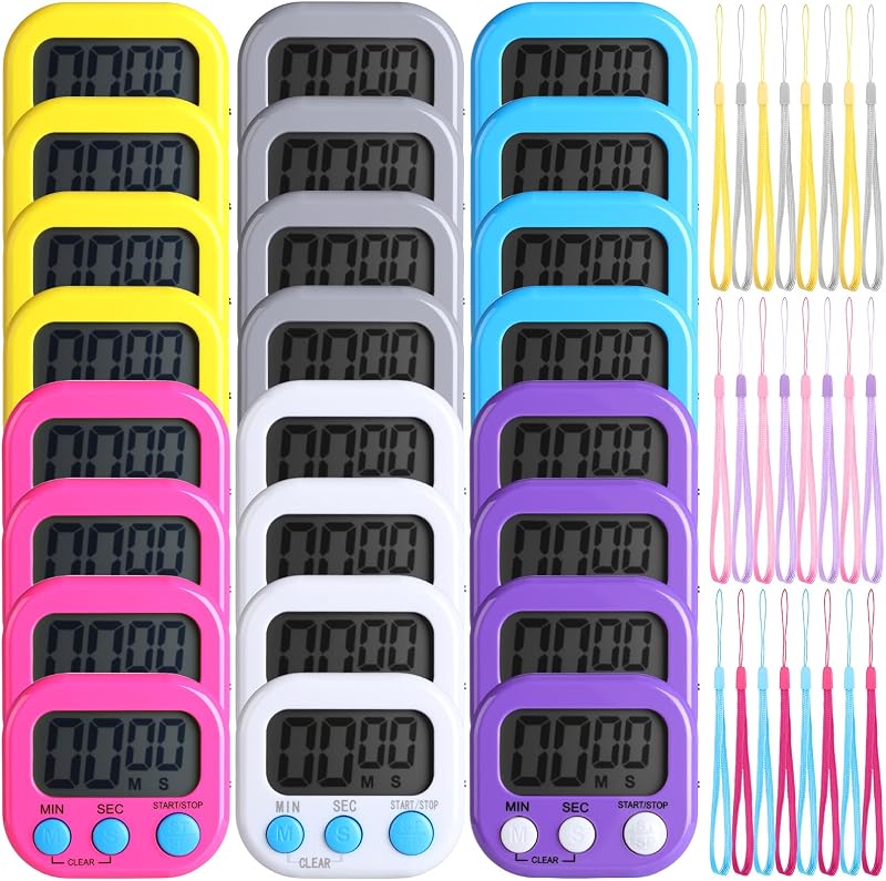 Pack 24 temporizadores cocina digital magnético alarma