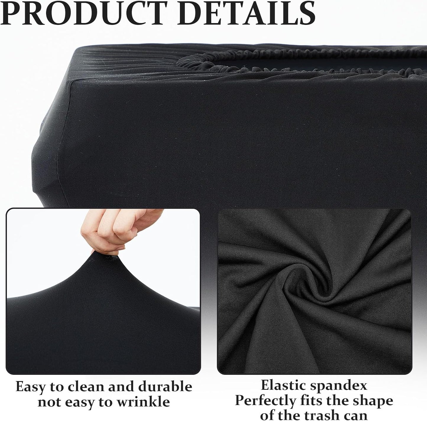4 Pzas Bolsas Elastano 23gal para Basurero Negro