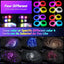 Kit luces estrella techo coche 32W 4 colores APP control