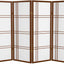 Pantalla Shoji corta doble cruz 4ft Nogal 4 paneles