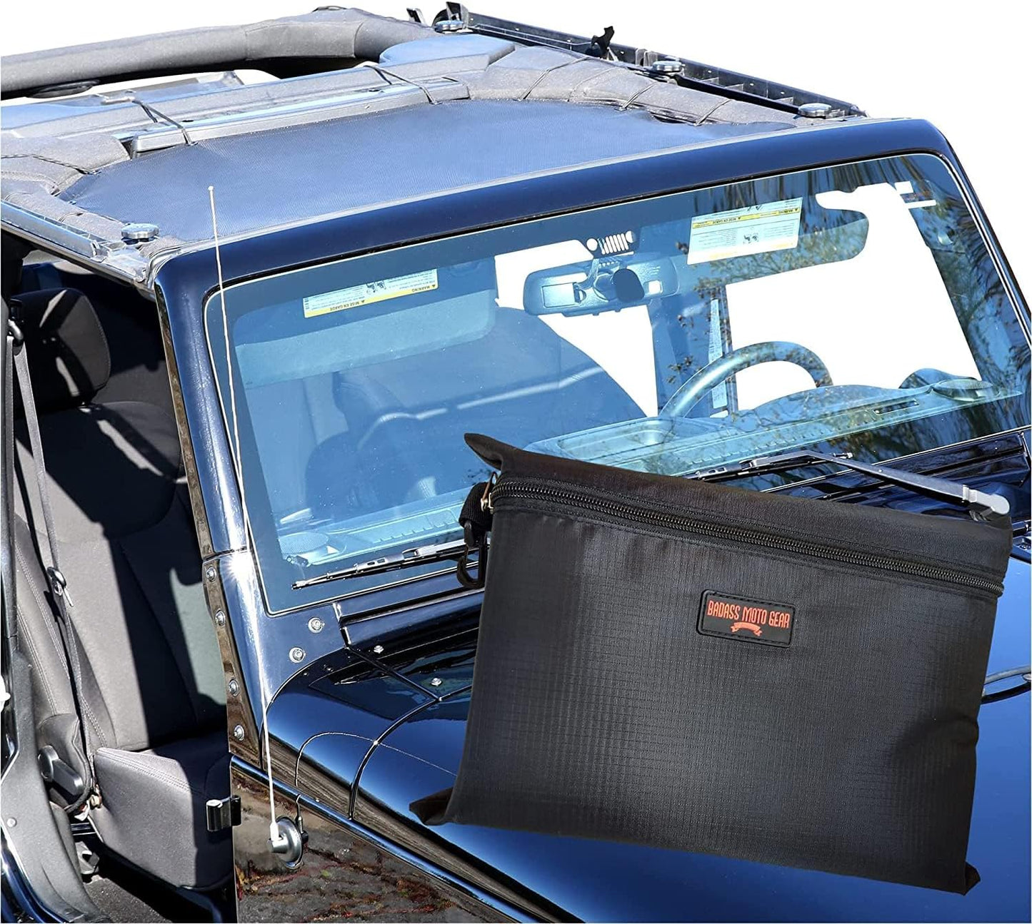 Parasol Jeep Wrangler malla UV reducción viento ruido