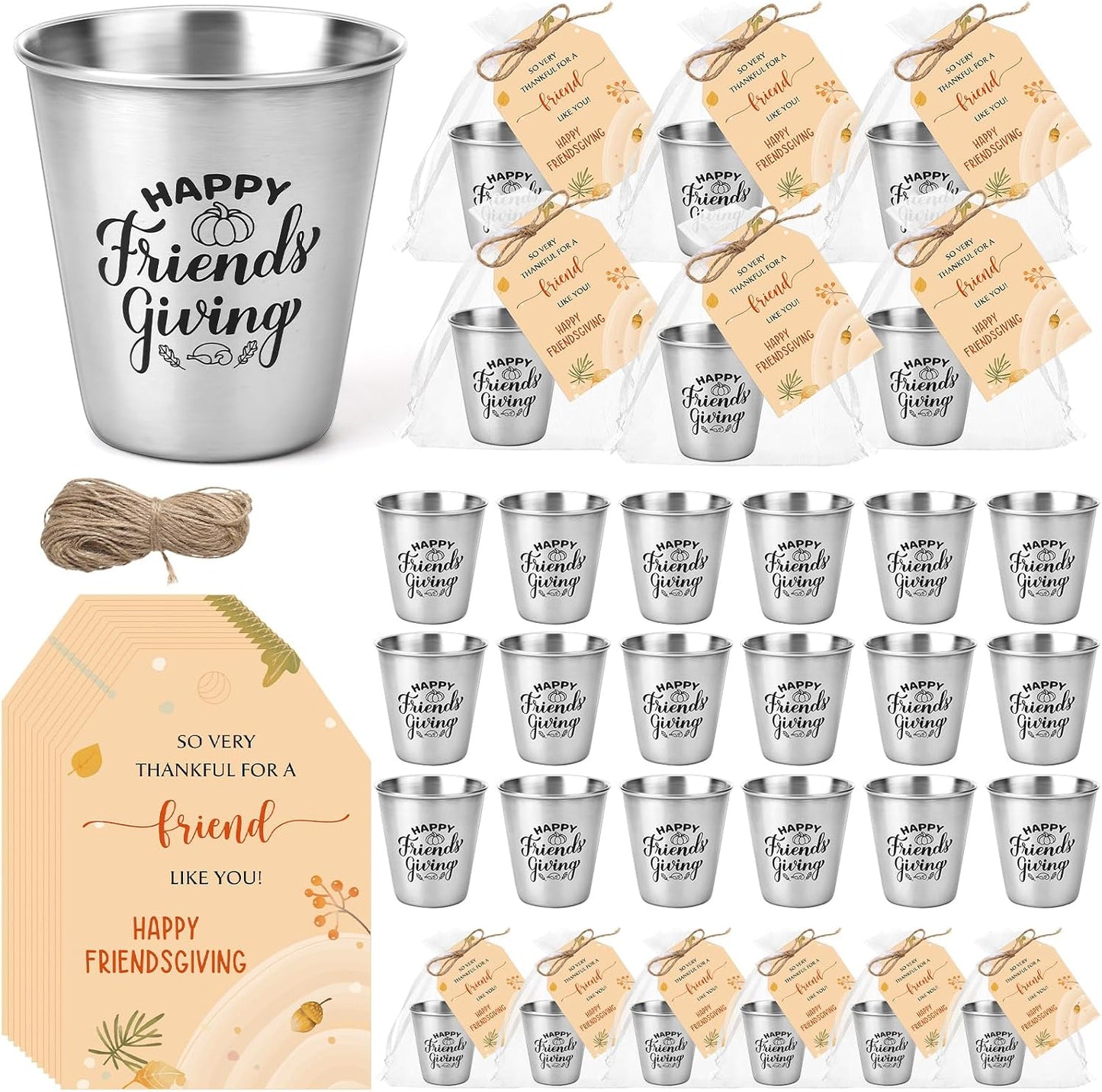 Set 40 Vasos Chupito Acero Inox 2.36oz