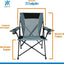 Silla plegable campamento exterior doble bloqueo gris