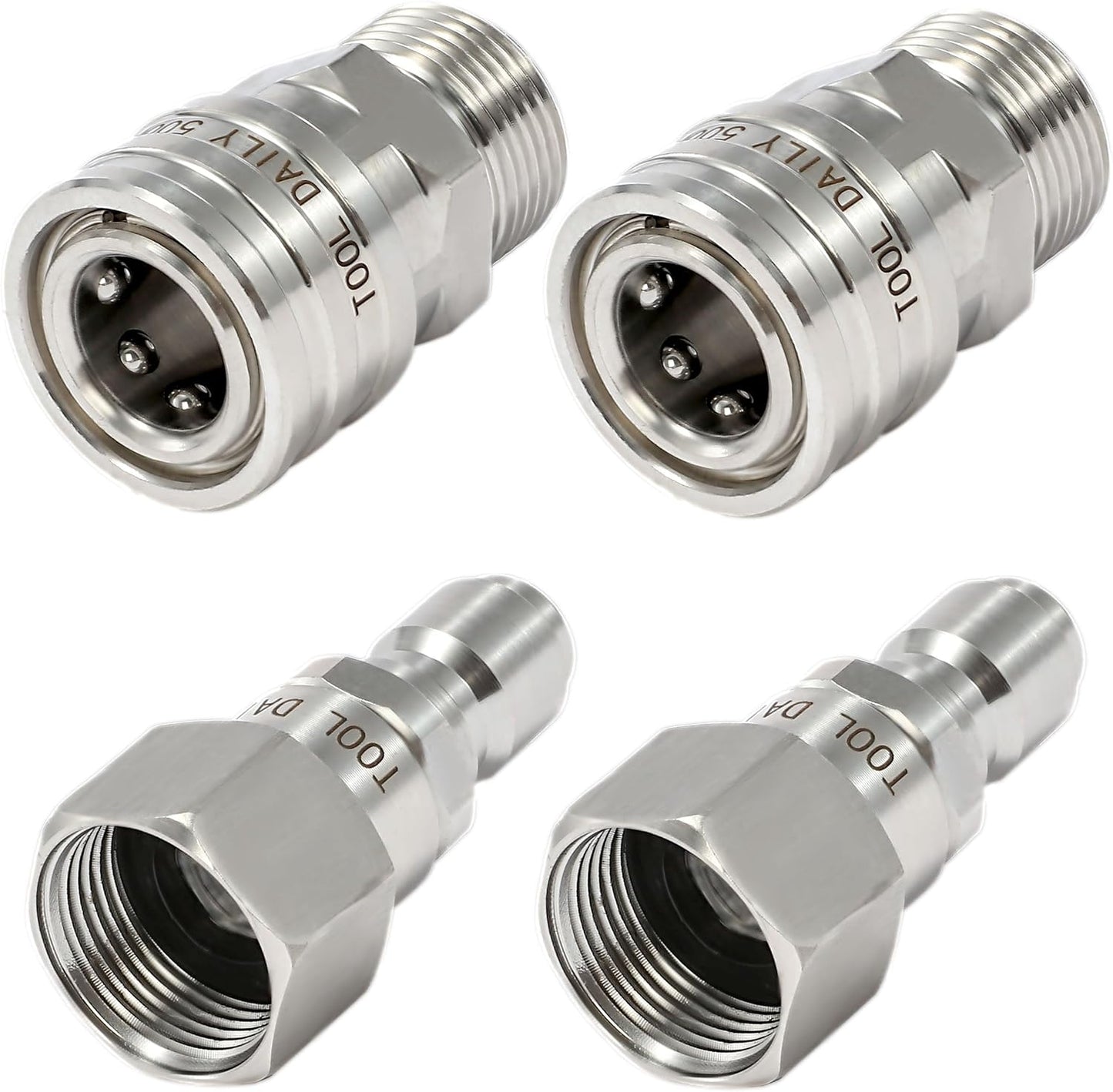 Set adaptadores M22 14mm acero inox 5000PSI