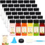 36 Botellas Plástico 2oz Con Tapas Reutilizables Transparentes