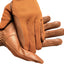 Guantes equitación hombre cuero algodón color marrón