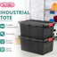 6 Pzas Contenedores Plástico 15gal Negro Resistentes