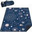 Manta pícnic impermeable sol y luna 80x80" azul grande
