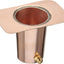Adaptador embudo canaleta cobre puro 495P